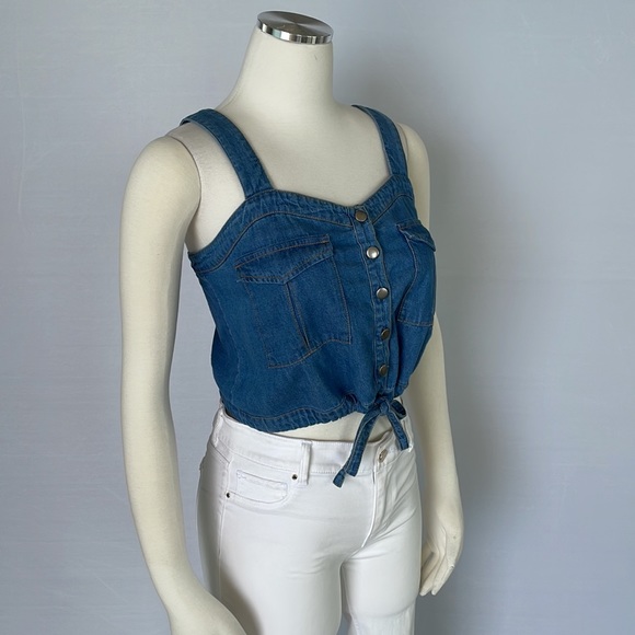 Free People Jean Top Size X Small - Picture 3 of 6